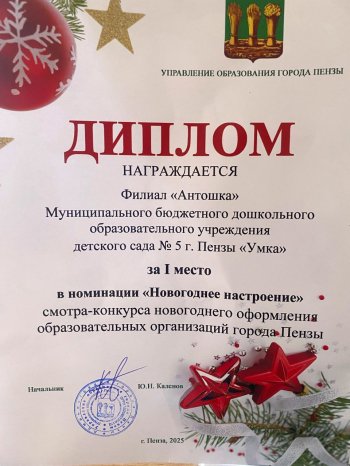  1 место  в номинации «Новогоднее настроение»!!!